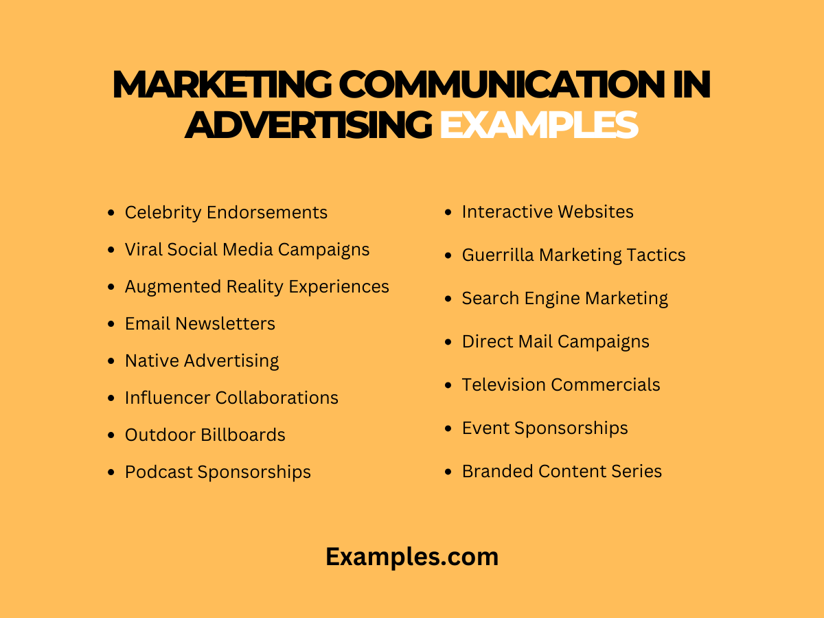 marketing communication in advertising examples