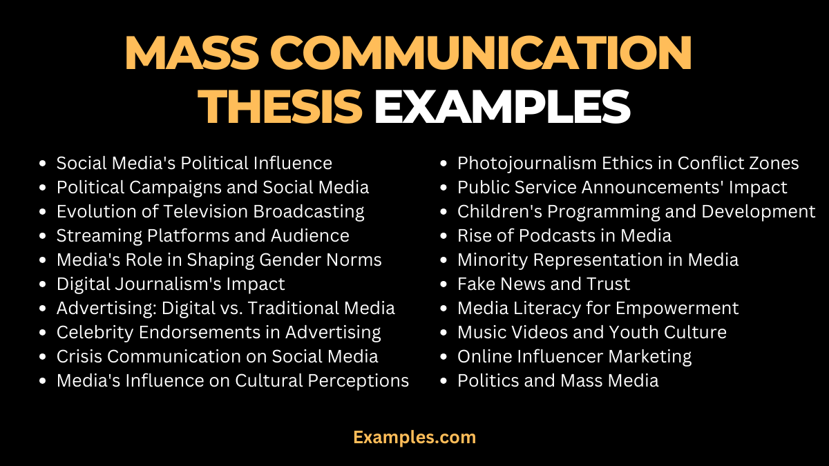 mass communication thesis examples