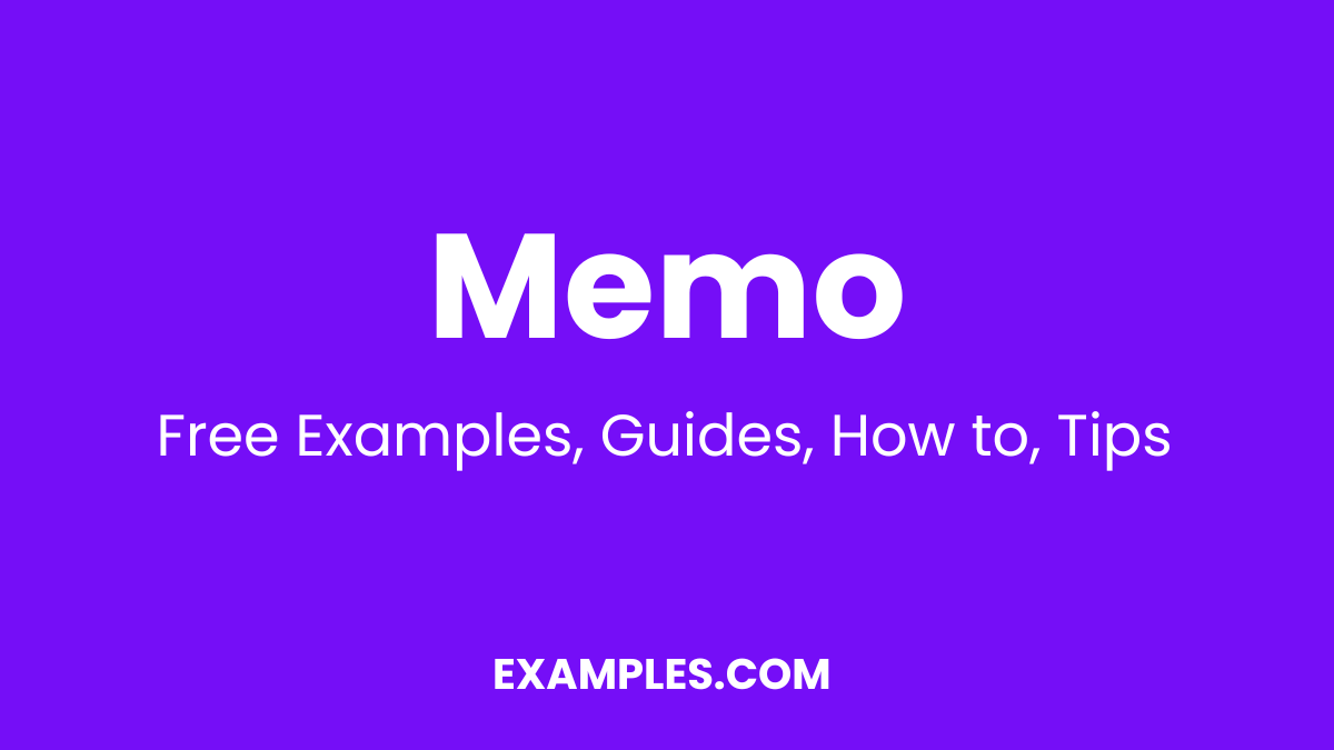 Memo Examples