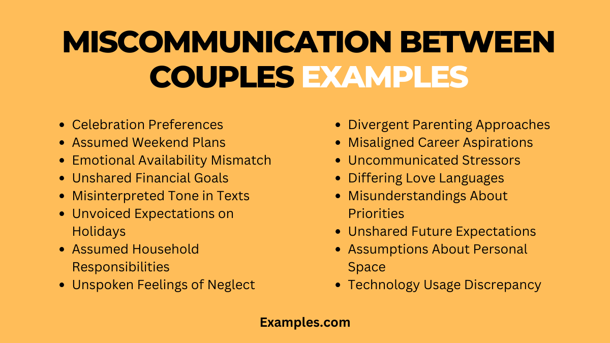 miscommunication between couples examples