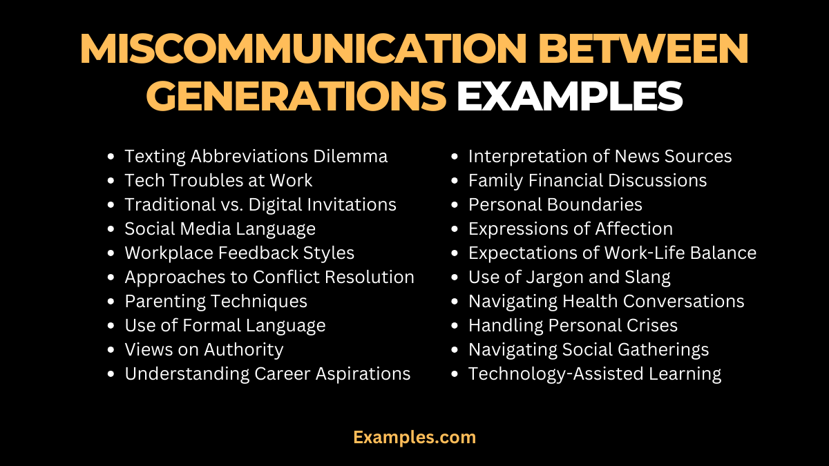 miscommunication between generations examples