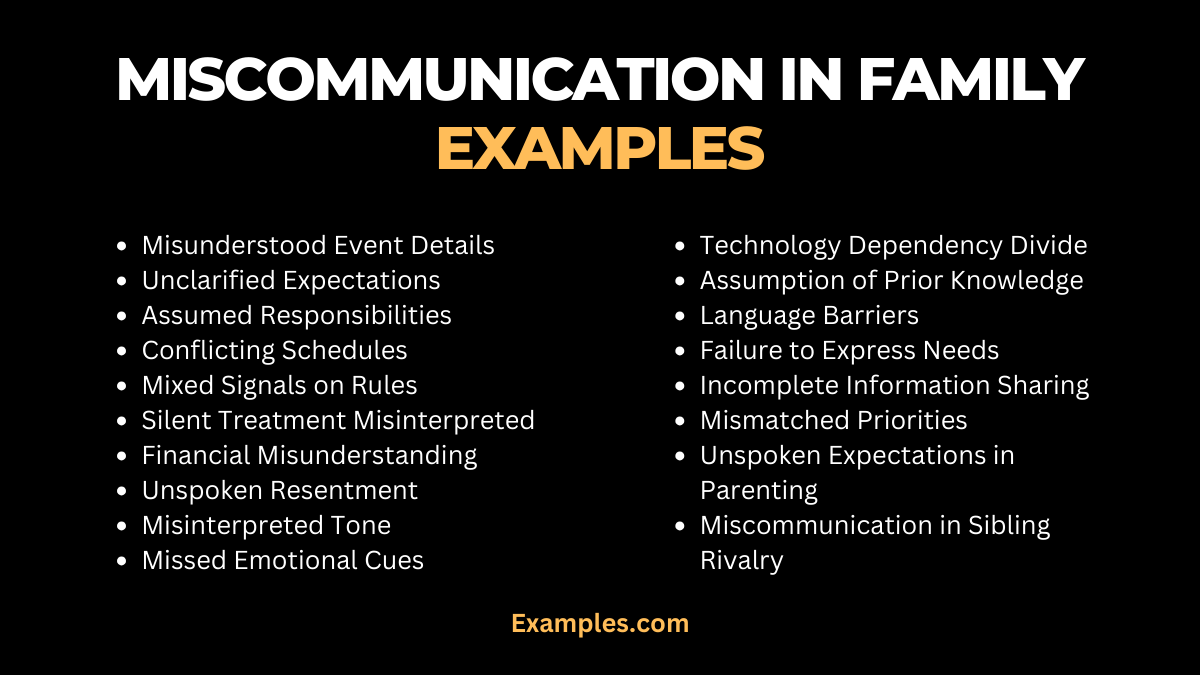 miscommunication in family examples