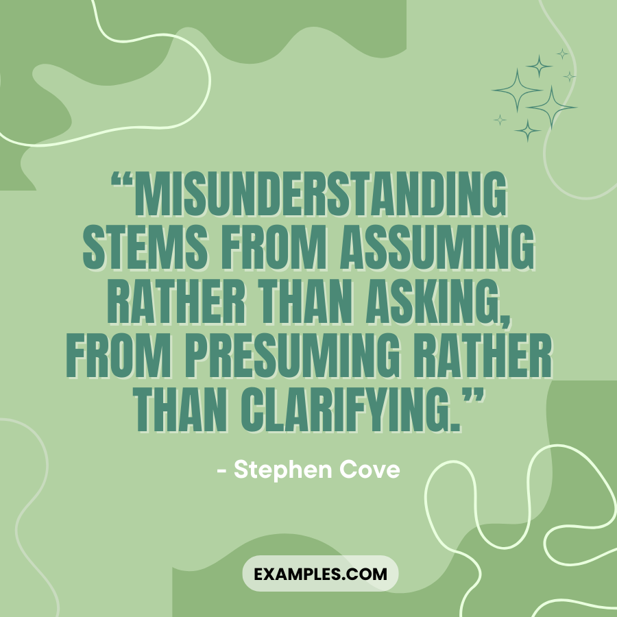 misunderstanding stems from assuming quote by stephen cove