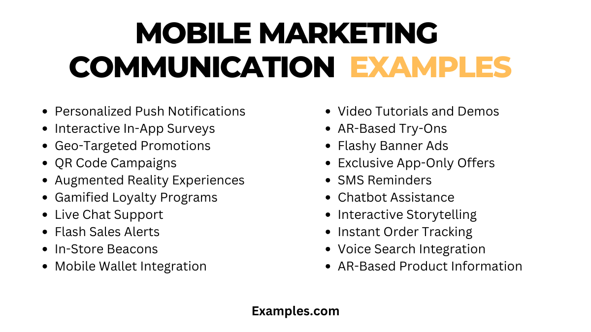 mobile marketing communication example