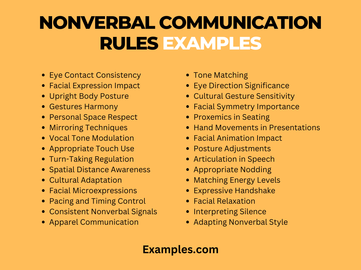 nonverbal communication rules example