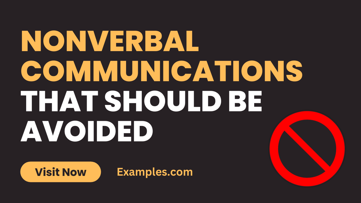 Nonverbal Communications that Should be Avoided