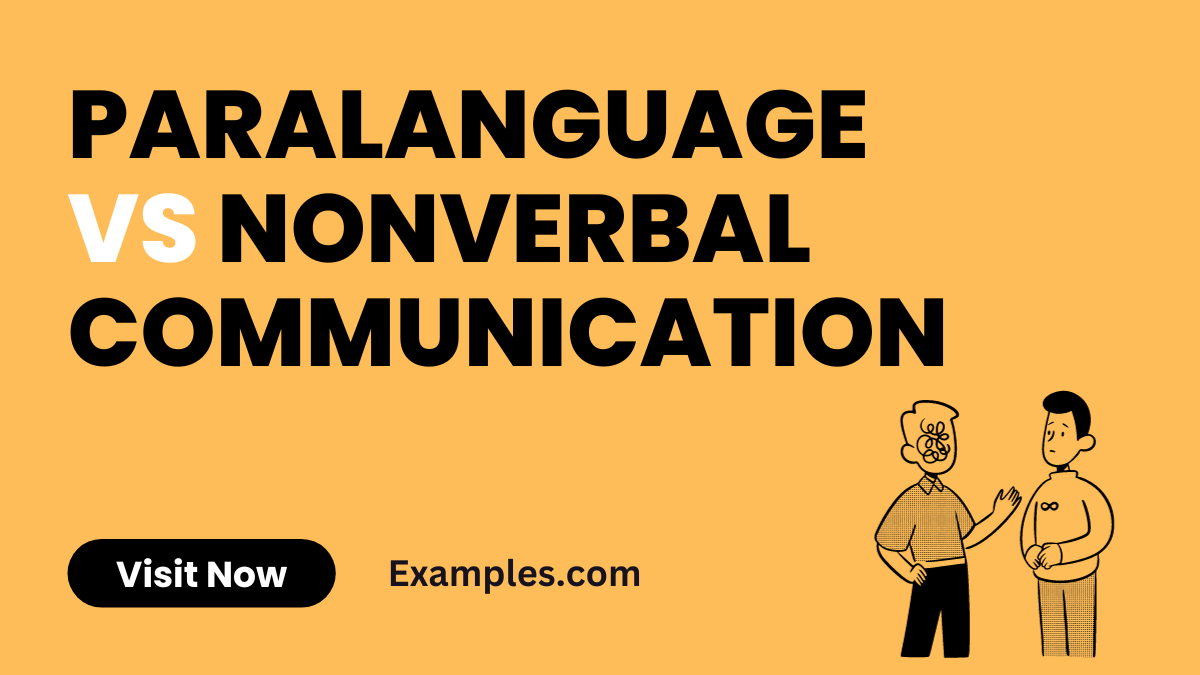 Paralanguage vs Nonverbal Communication