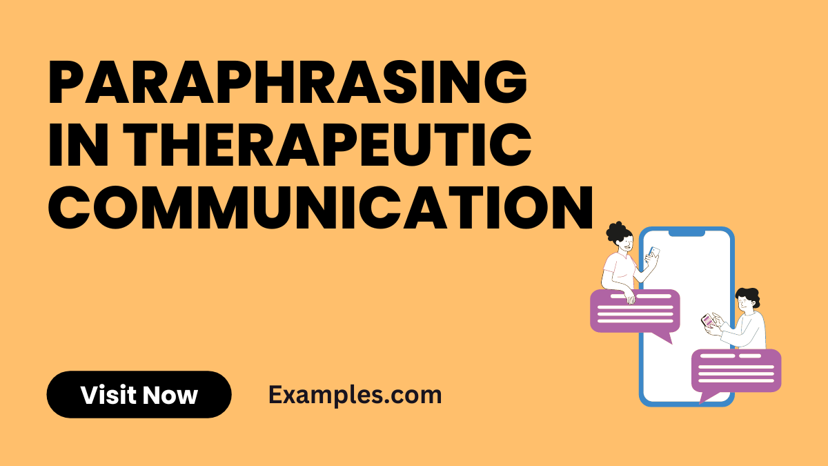 Paraphrasing in Therapeutic Communication