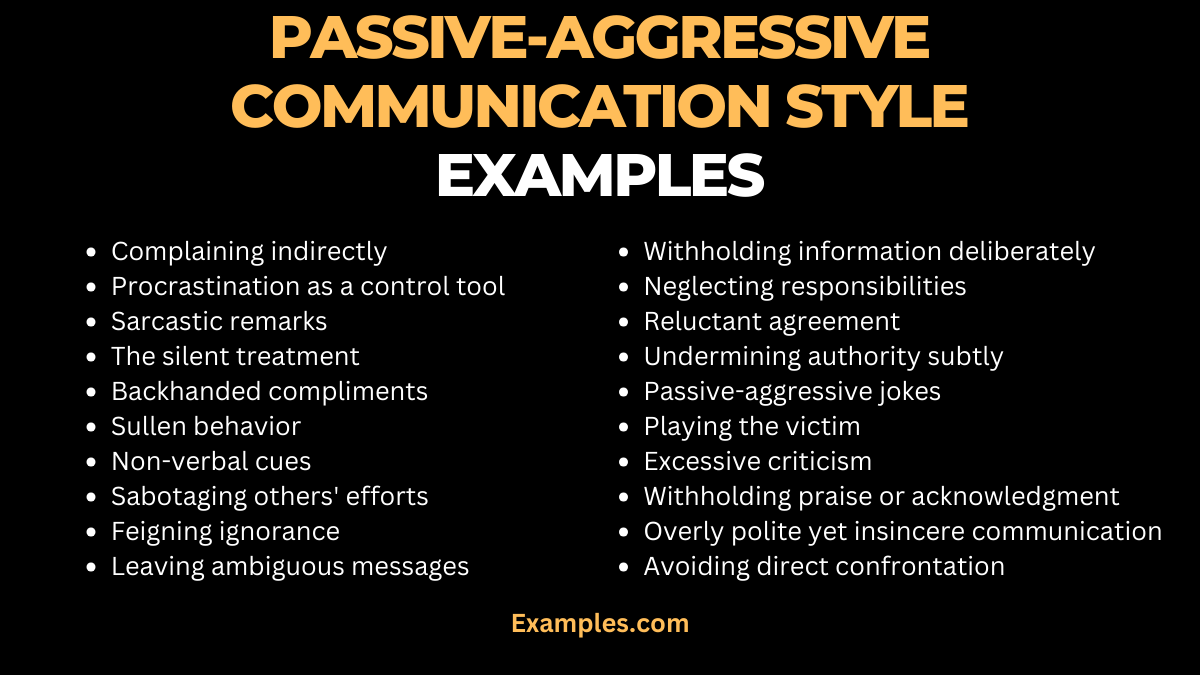 PassiveAggressive Communication Style Benefits & Examples, PDF