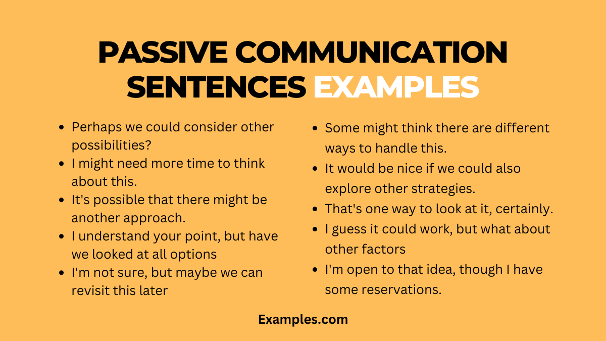 passive communication sentences examples