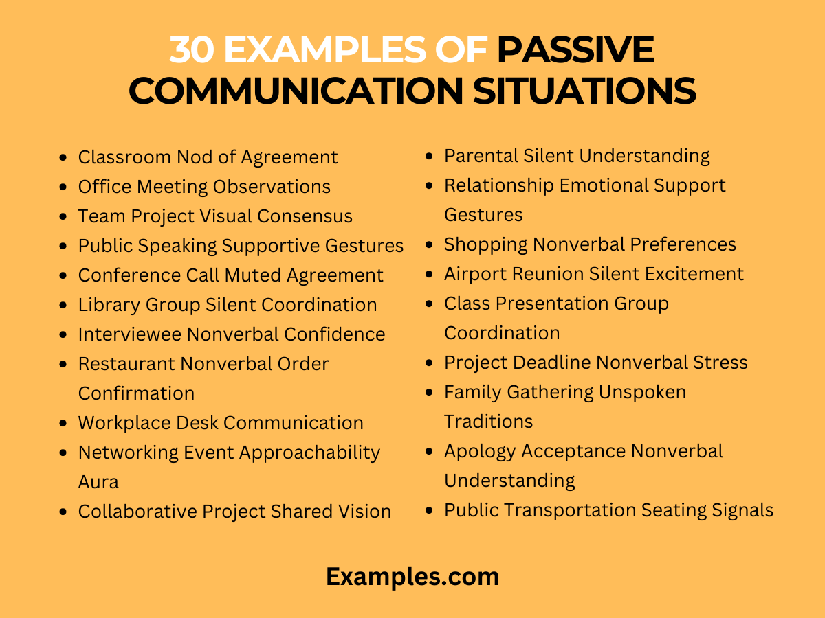 passive communication situations