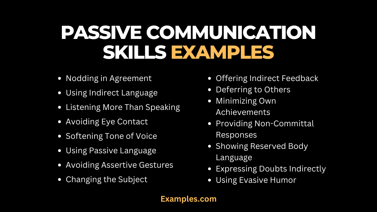 passive communication skills examples