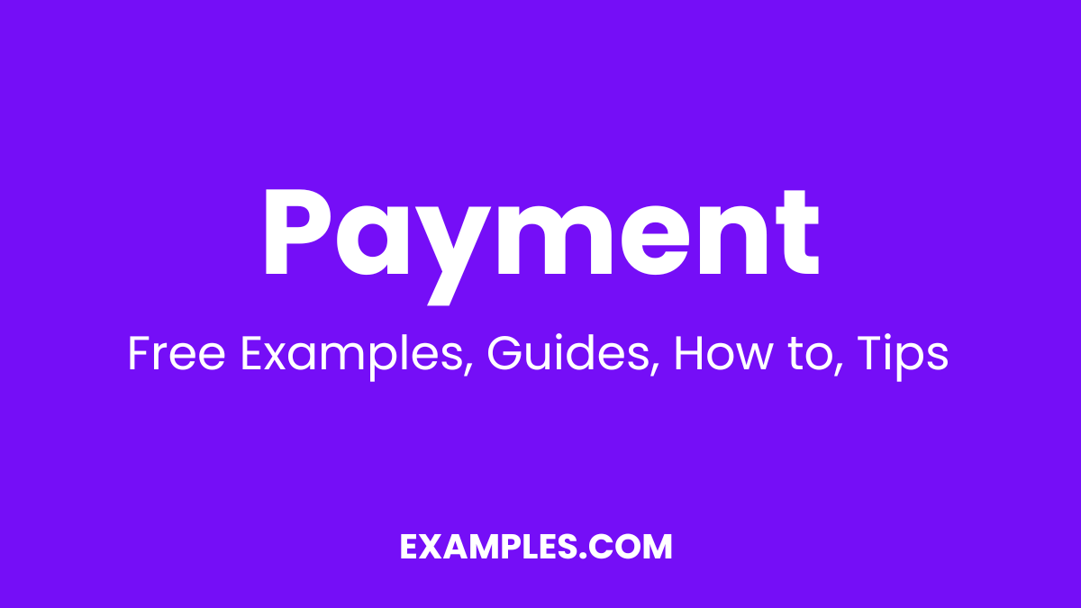 Payment Examples