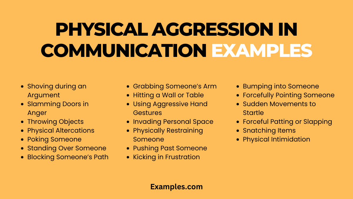 Physical Aggression in Communication Examples