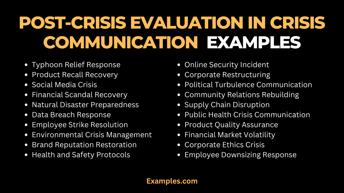 post crisis evaluation in crisis communication examples