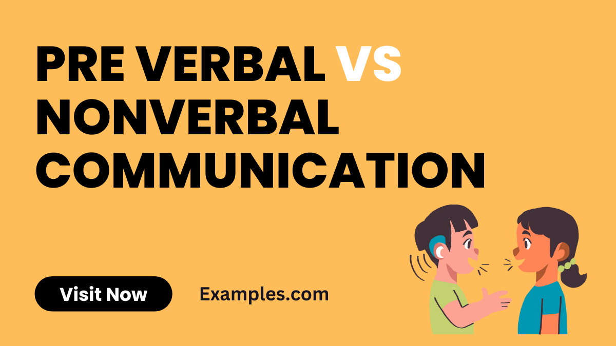 Pre Verbal vs Nonverbal Communication
