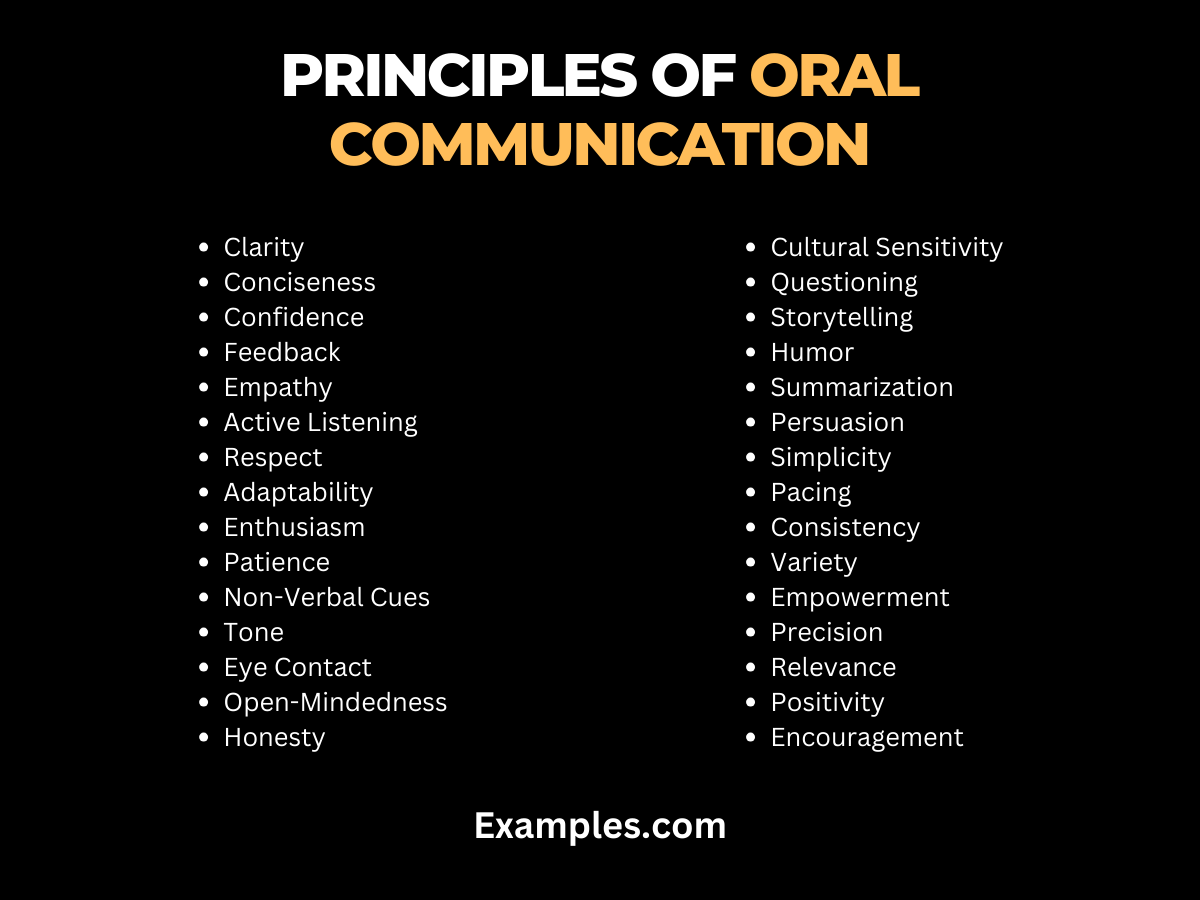 principles of oral communication