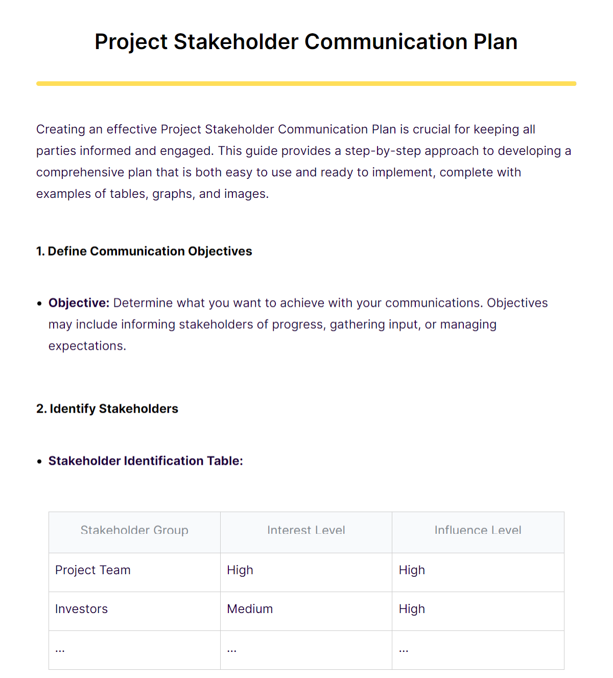 project stakeholder communication plan2