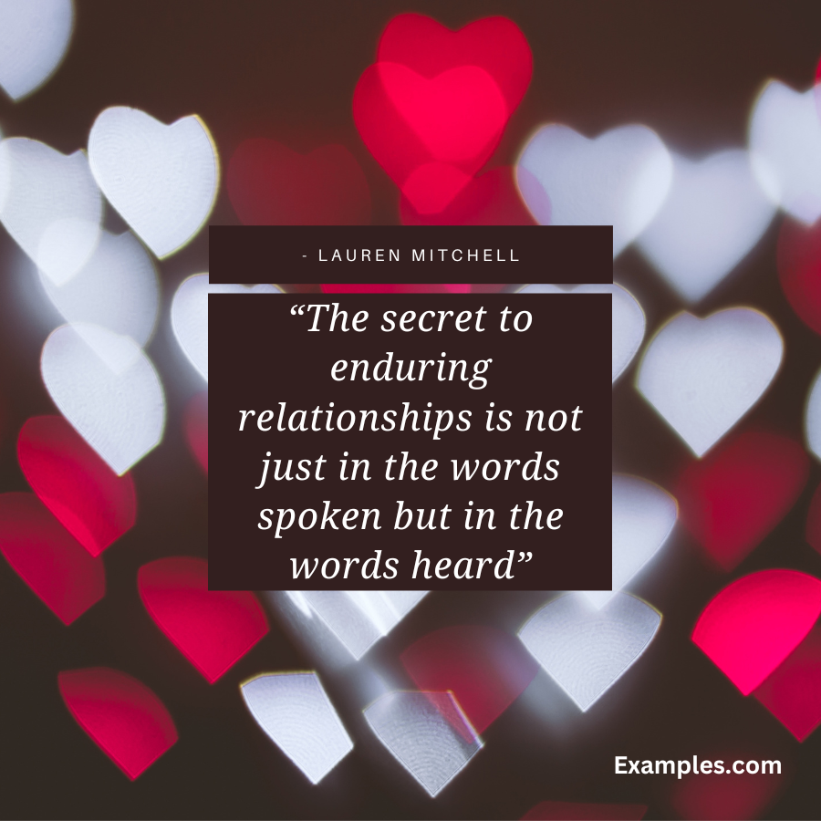 relationship communication quote by lauren mitchell