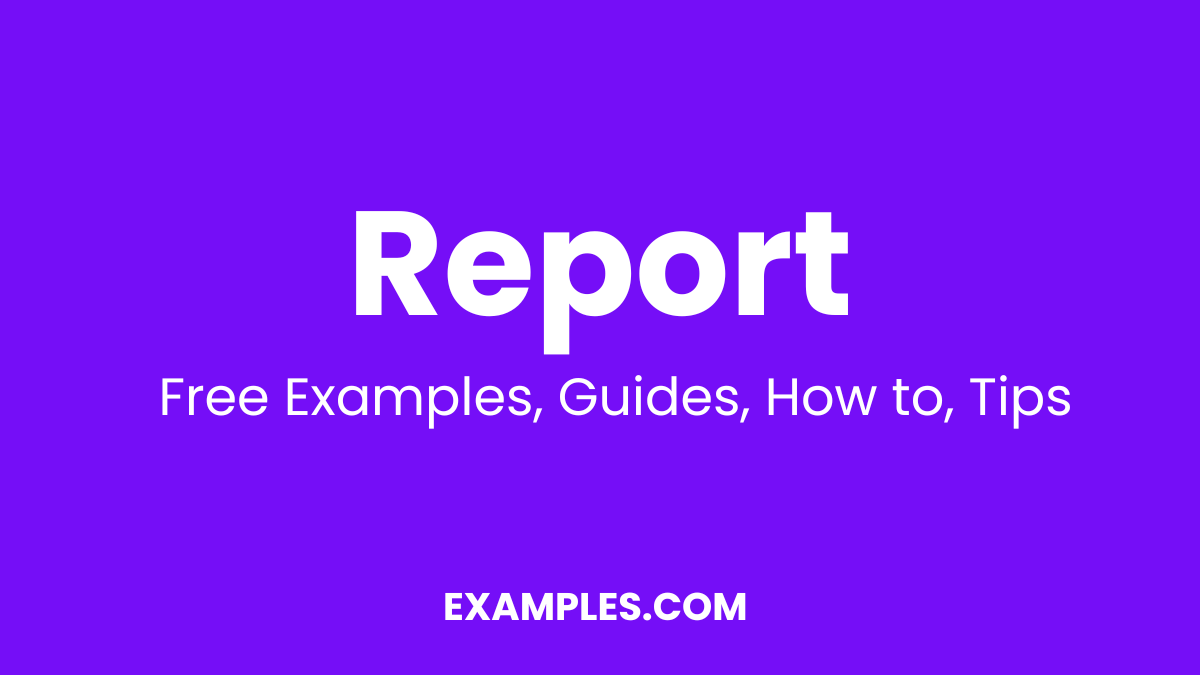 Report Examples