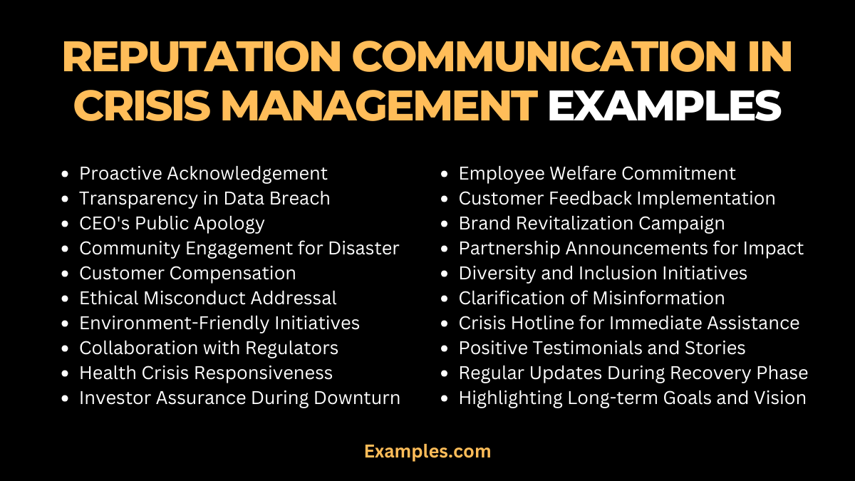 reputation management communication in crisis management examples