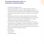 Requesting Promotion in Assertive Communication