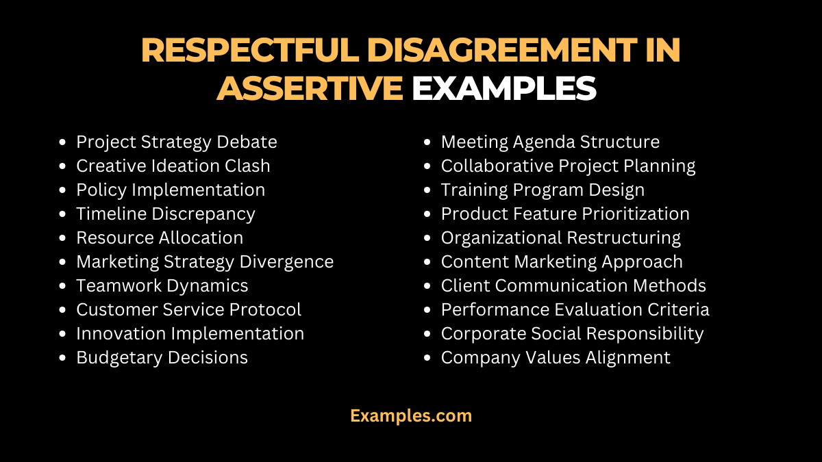 respectful disagreement in assertive example