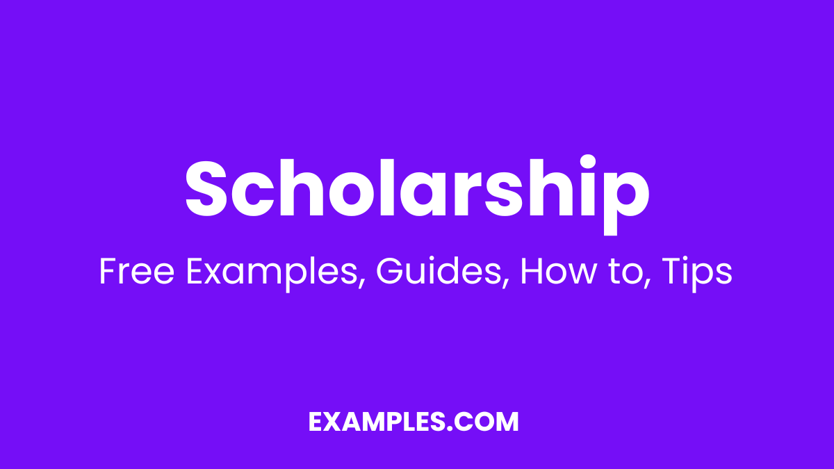 Scholarship Examples