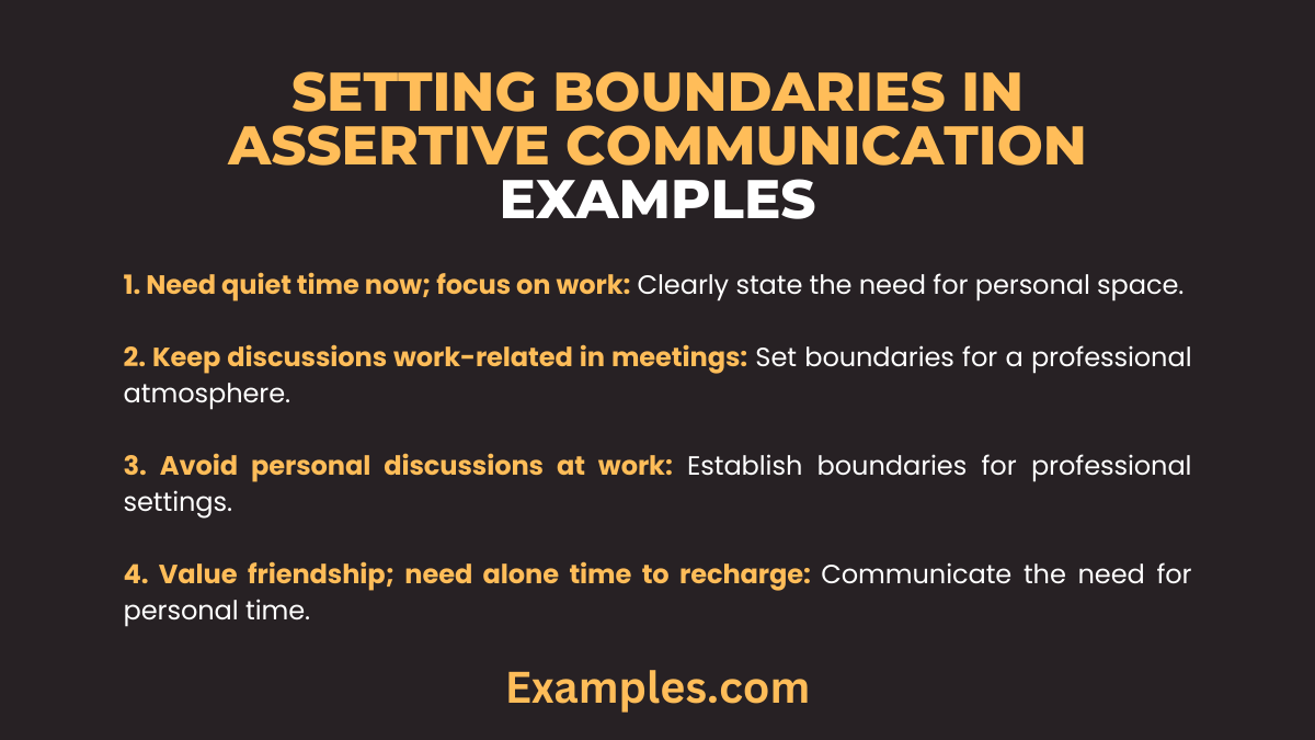 setting boundaries in assertive communication examples
