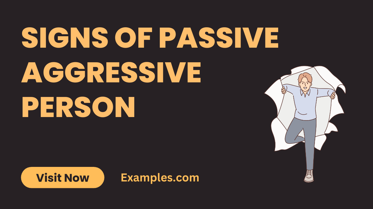 Signs of Passive Aggressive Person