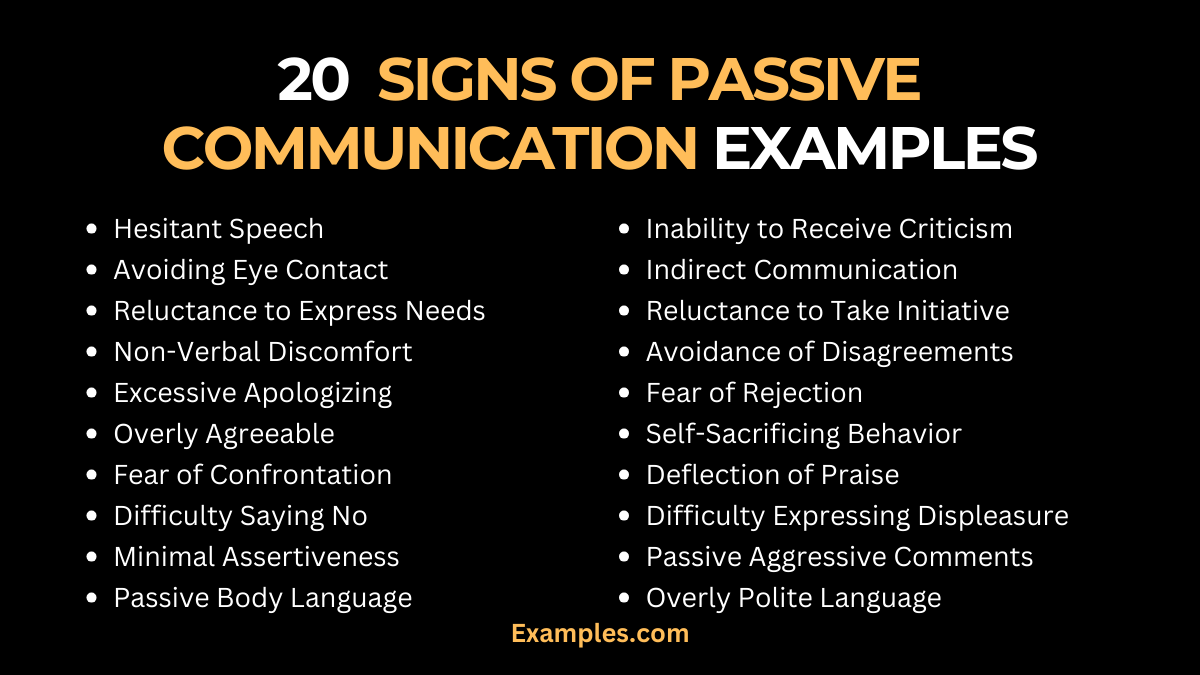 signs of passive communication