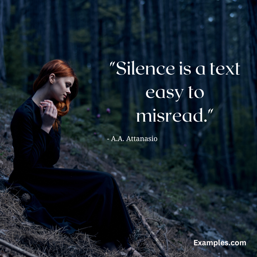 silence lack of communication quote by a