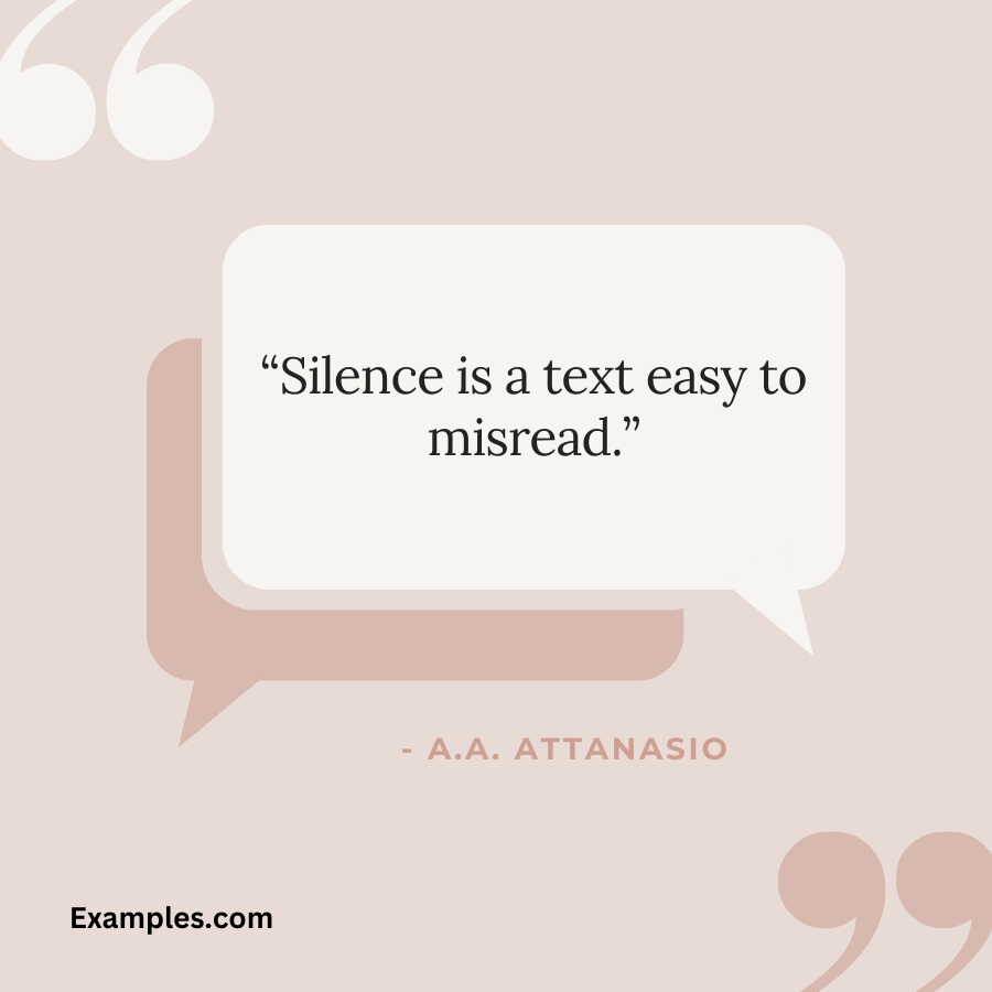 silence is a text quote by a