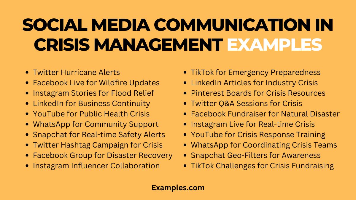 social media communication in crisis management examples