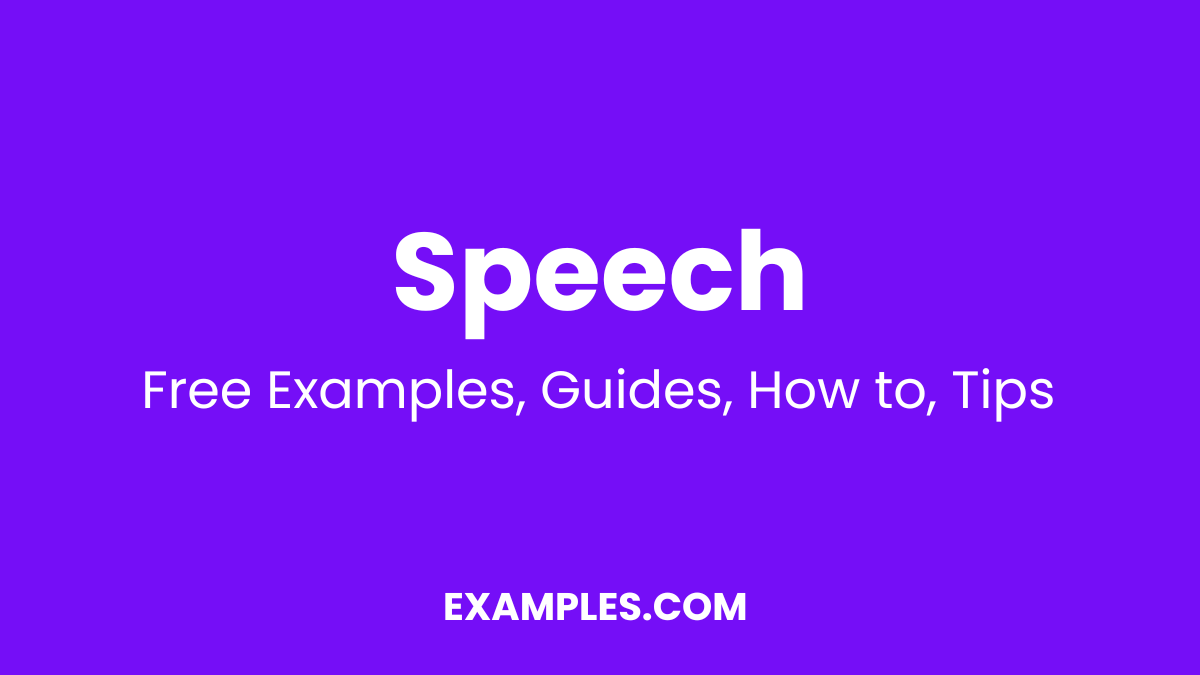 Speech Examples