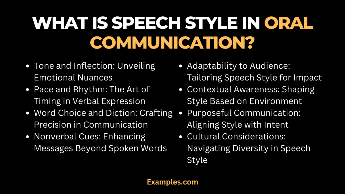 oral communication speech style