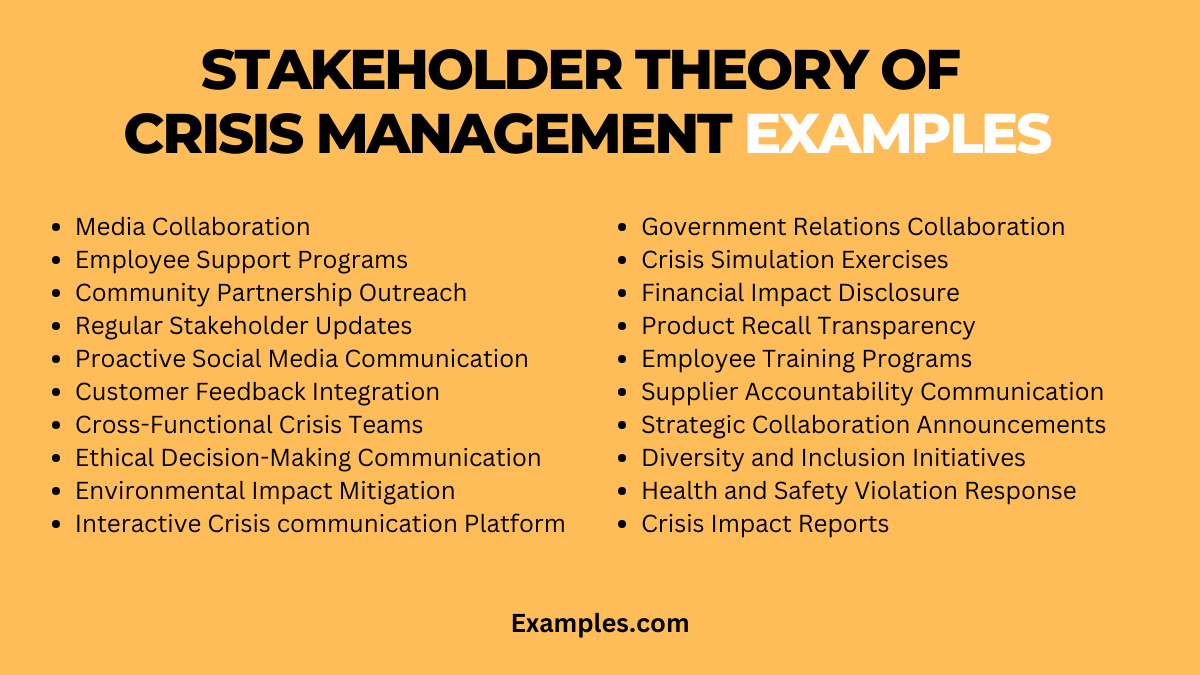 stakeholder theory of crisis management examples 