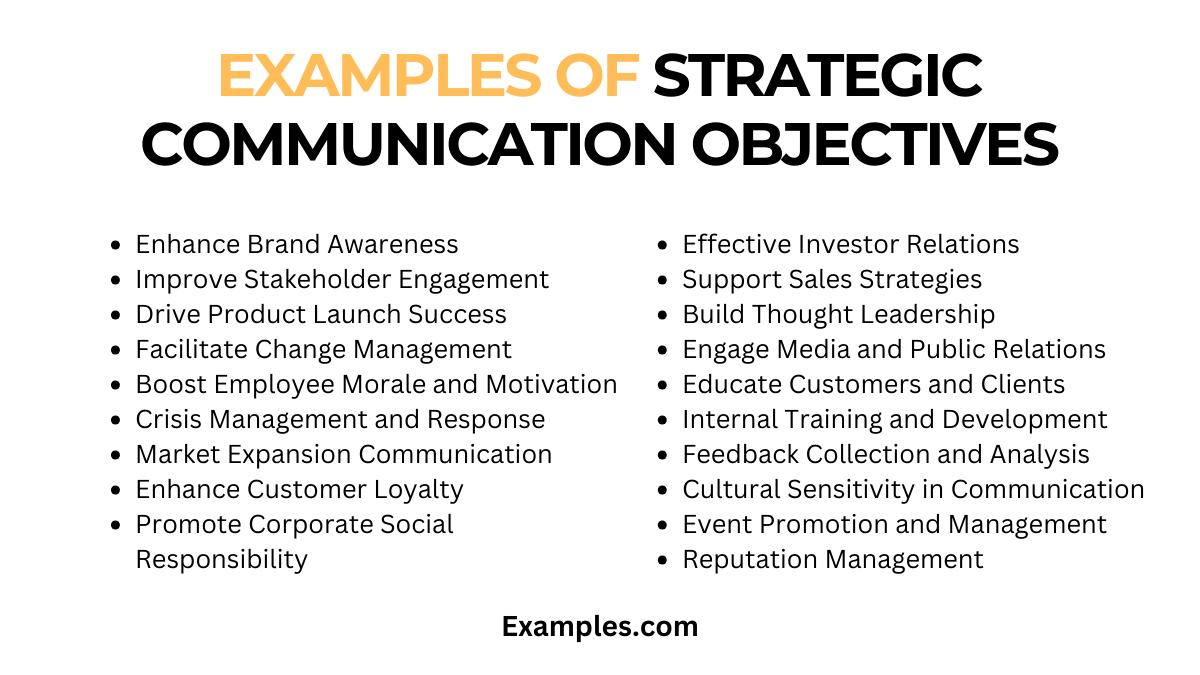 strategic communication objectives