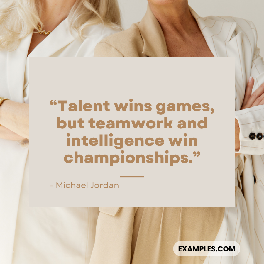 teamwork and intelligence quote by michael jordan