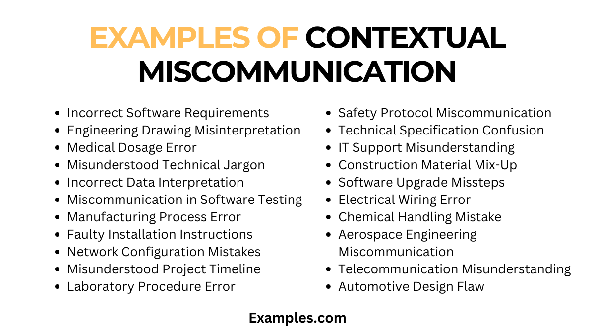 technical miscommunication examples