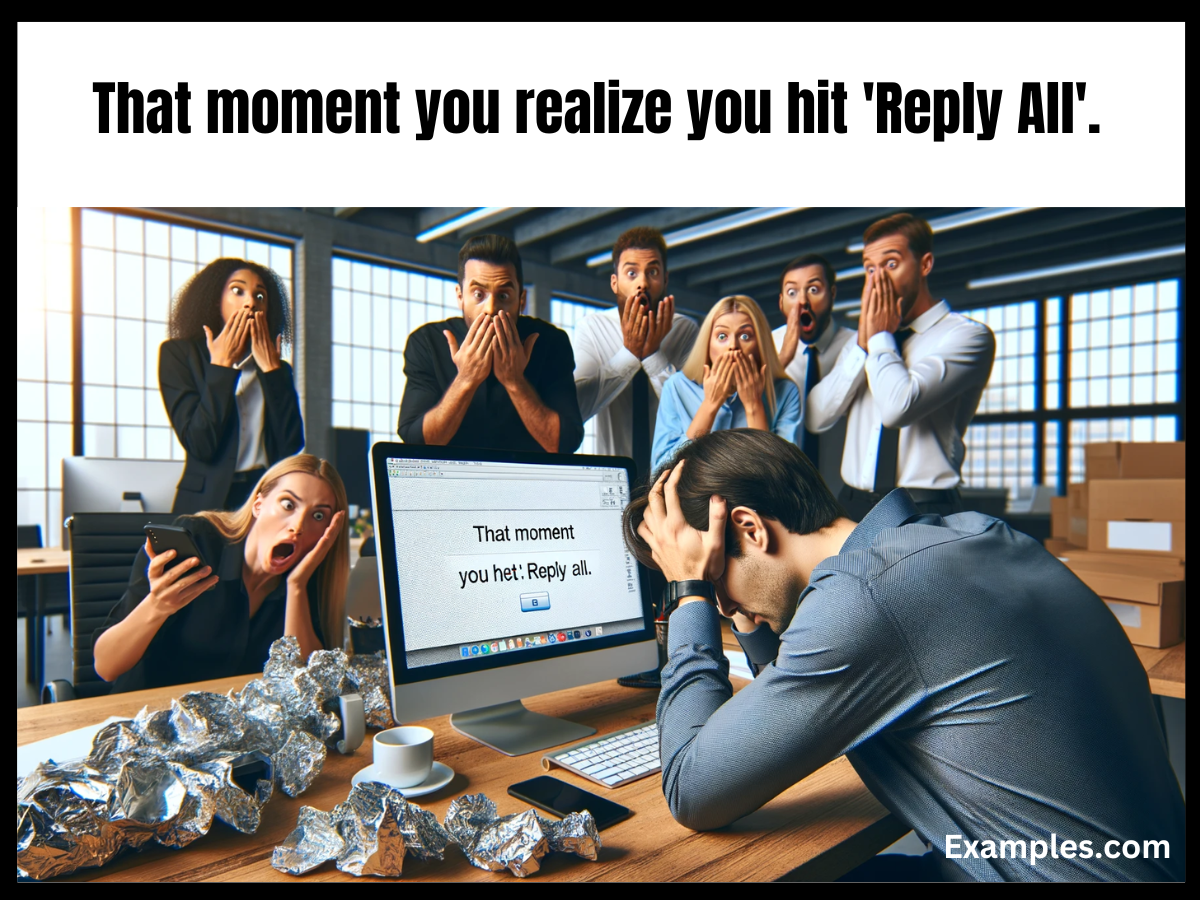 the reply all disaster at workplace meme