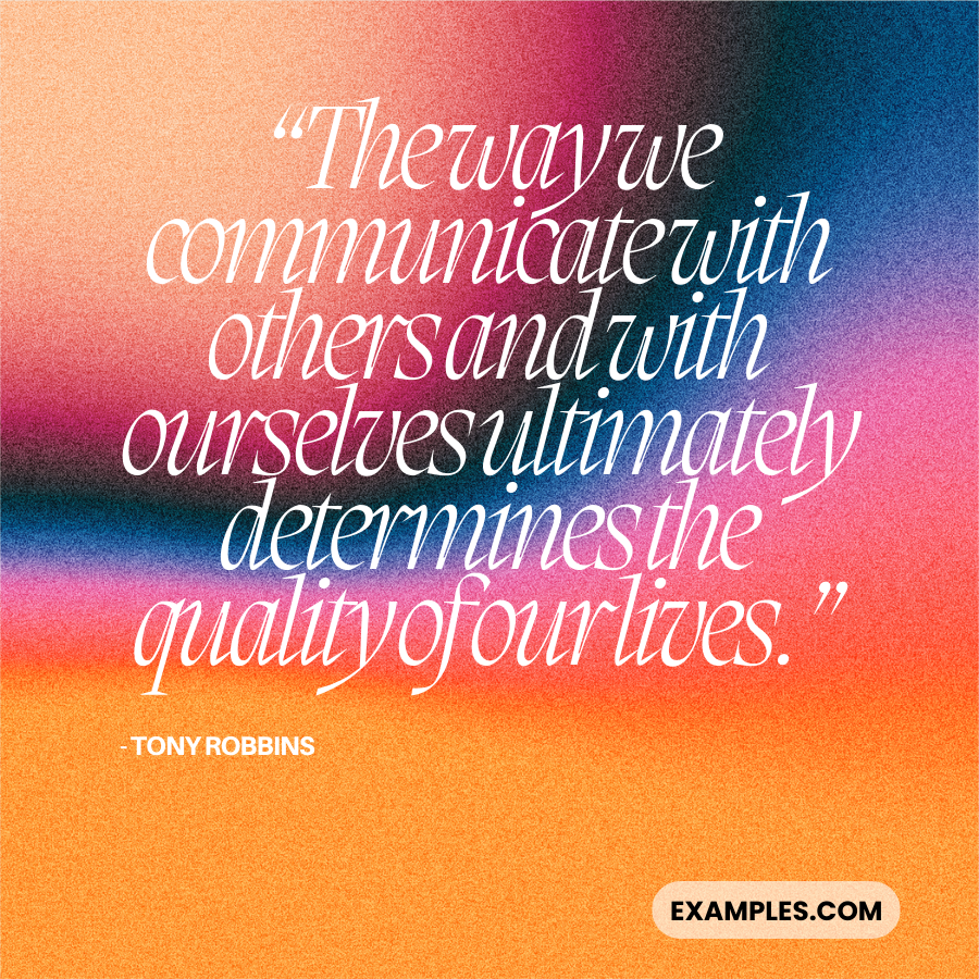 the way we communicate quote by tony robbins