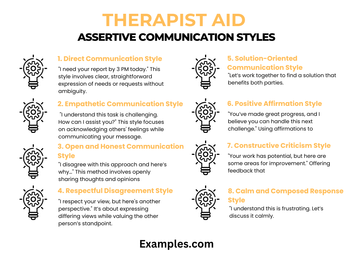 Therapist Aid Assertive Communication - 19+ Examples