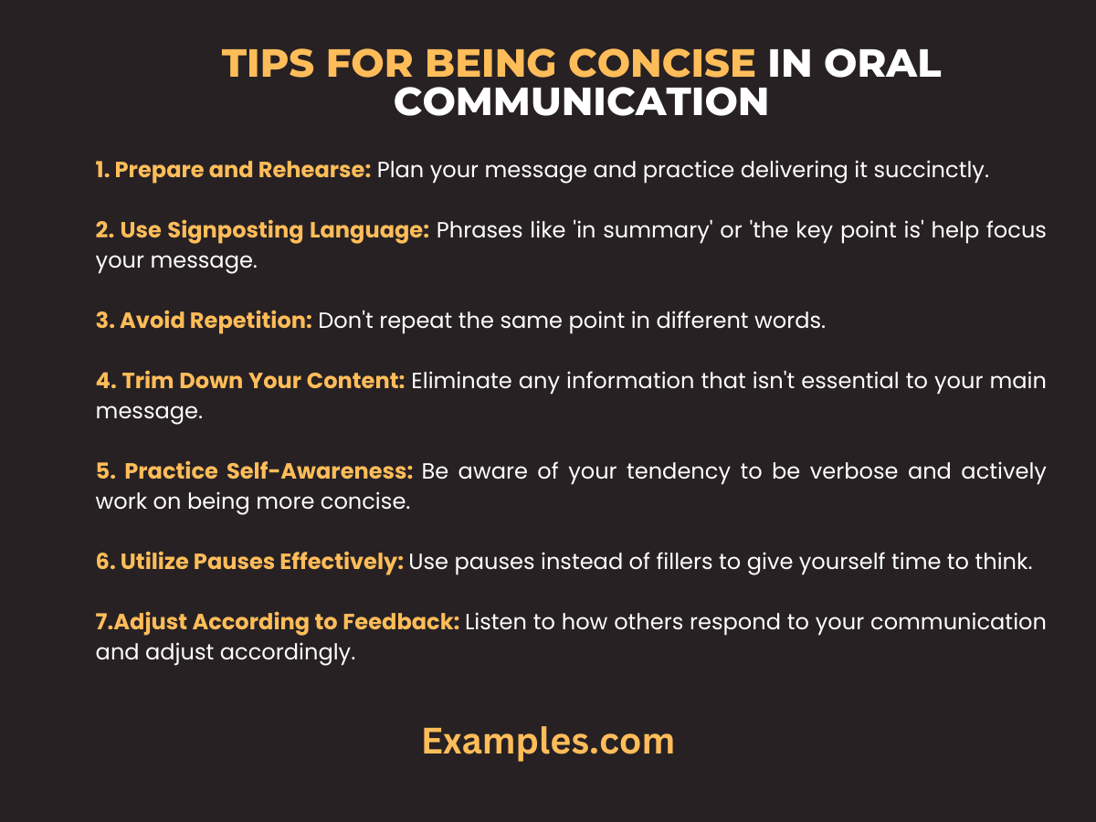 tips for being concise in oral communication