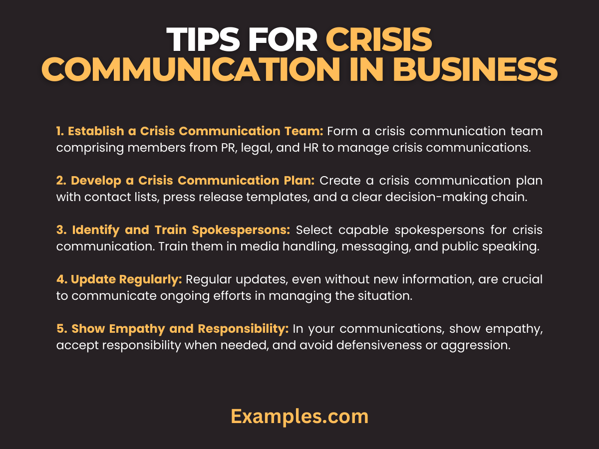tips for crisis communication in business