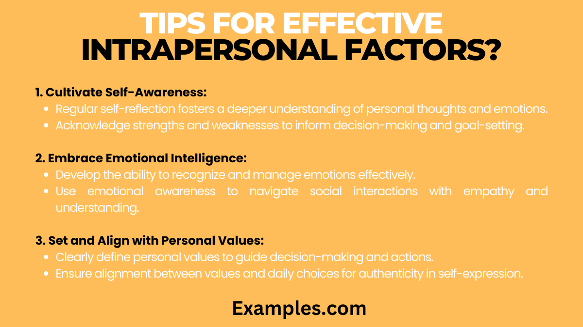 tips for effective intrapersonal factors