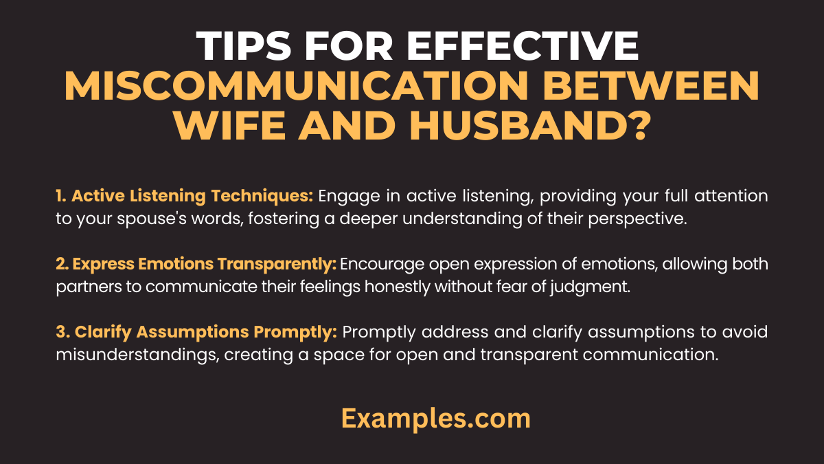 tips for effective miscommunication between wife and husband