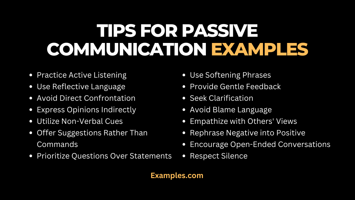 tips for passive communication examples