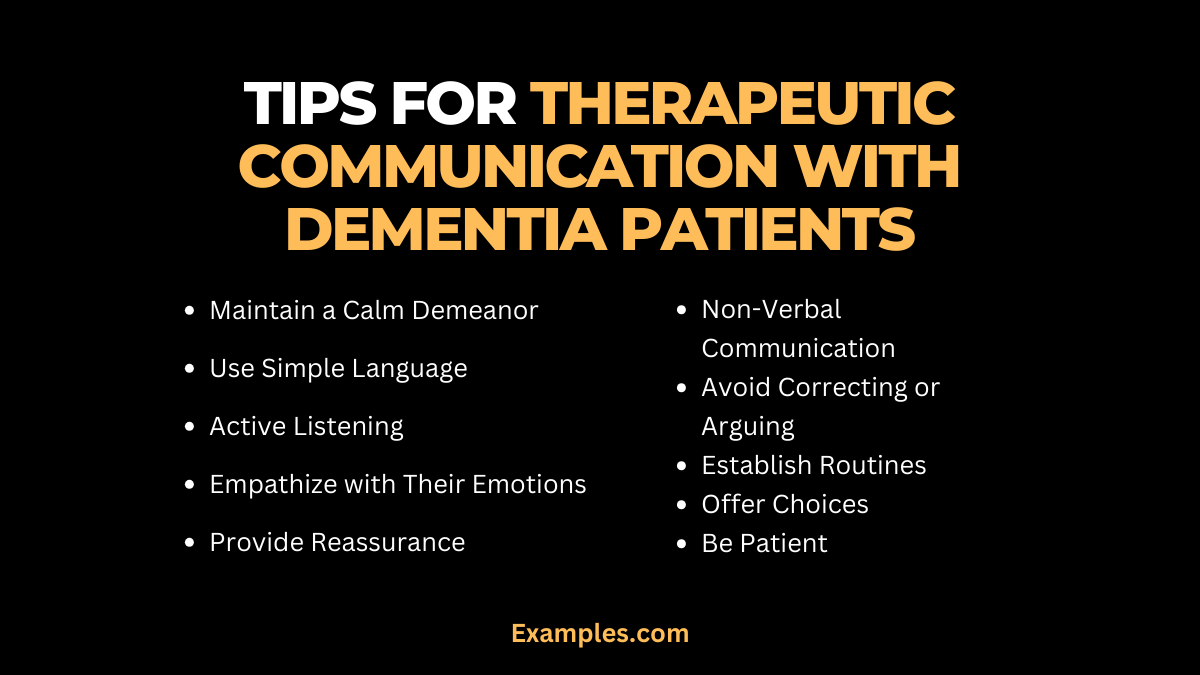 tips for therapeutic communication with dementia patients
