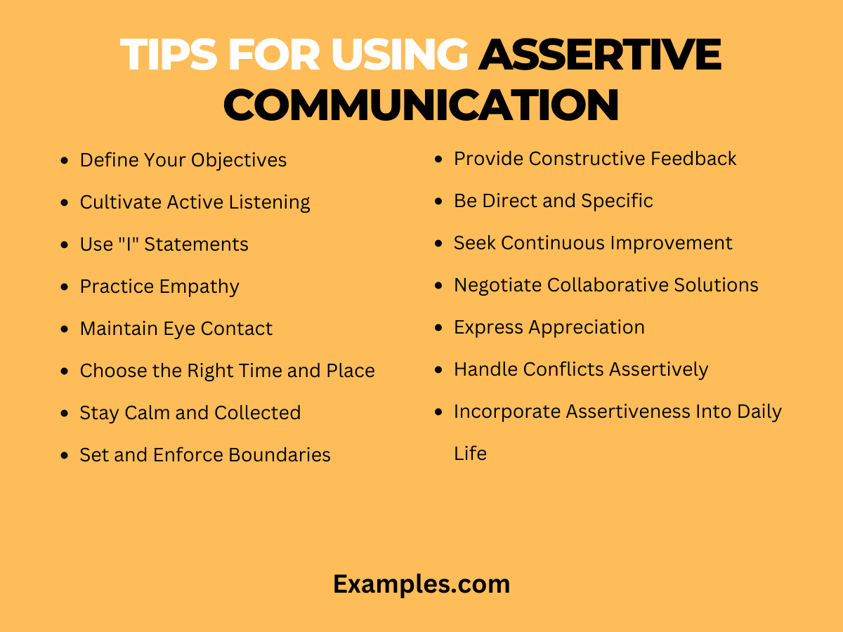 Tips for Using Assertive Communication